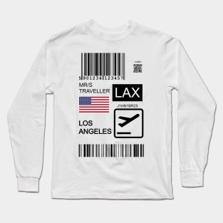 Los Angeles USA travel ticket Long Sleeve T-Shirt